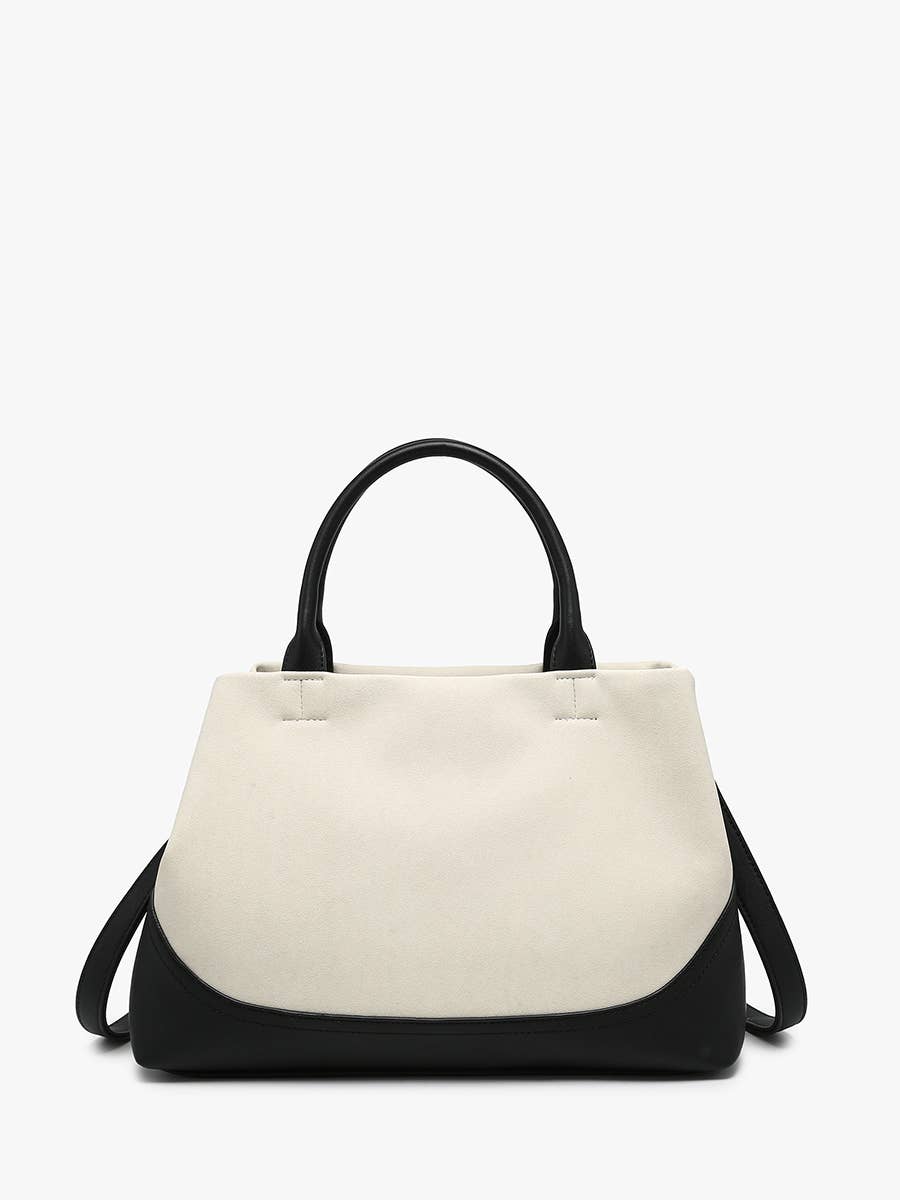 Jen & Co. - Ximena Faux Suede Satchel w/ Dual Handles | M2852