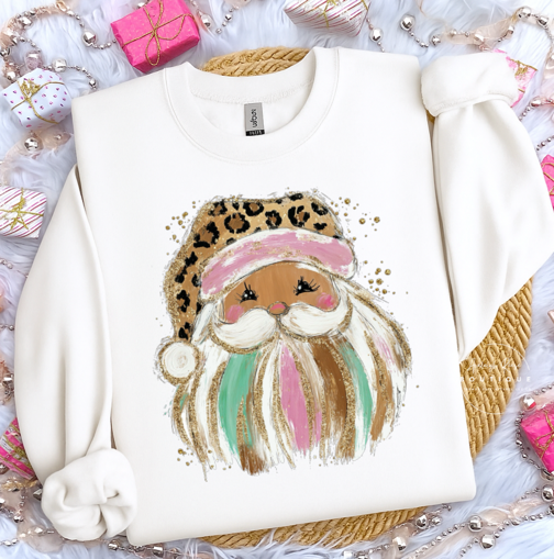 Trendy Chic Apparel LLC - Preppy Brushstroke Santa Sweatshirts & T-Shirts