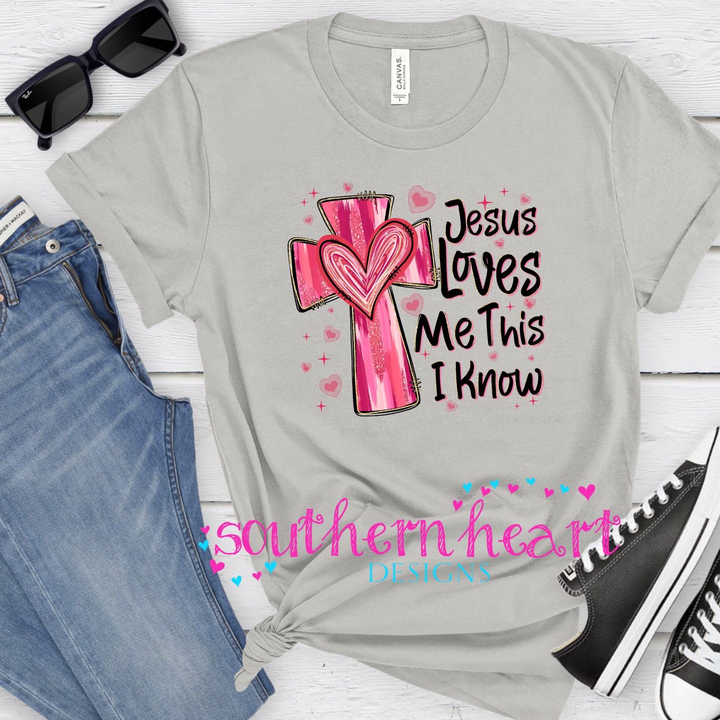 Southern Heart Designs - Jesus Loves Me T Shirt