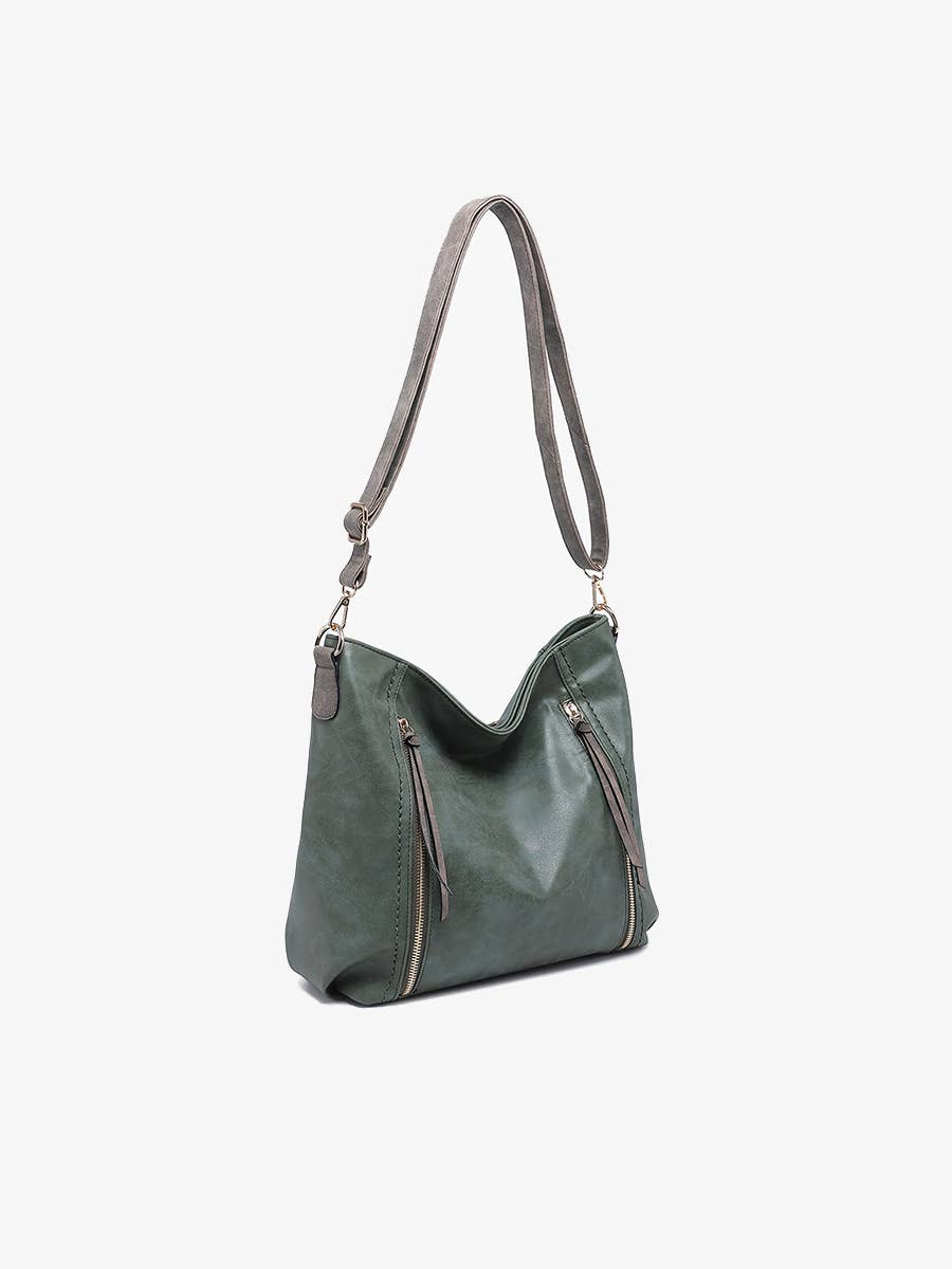 Jen & Co. - Mina Distressed Hobo Bag | M2744