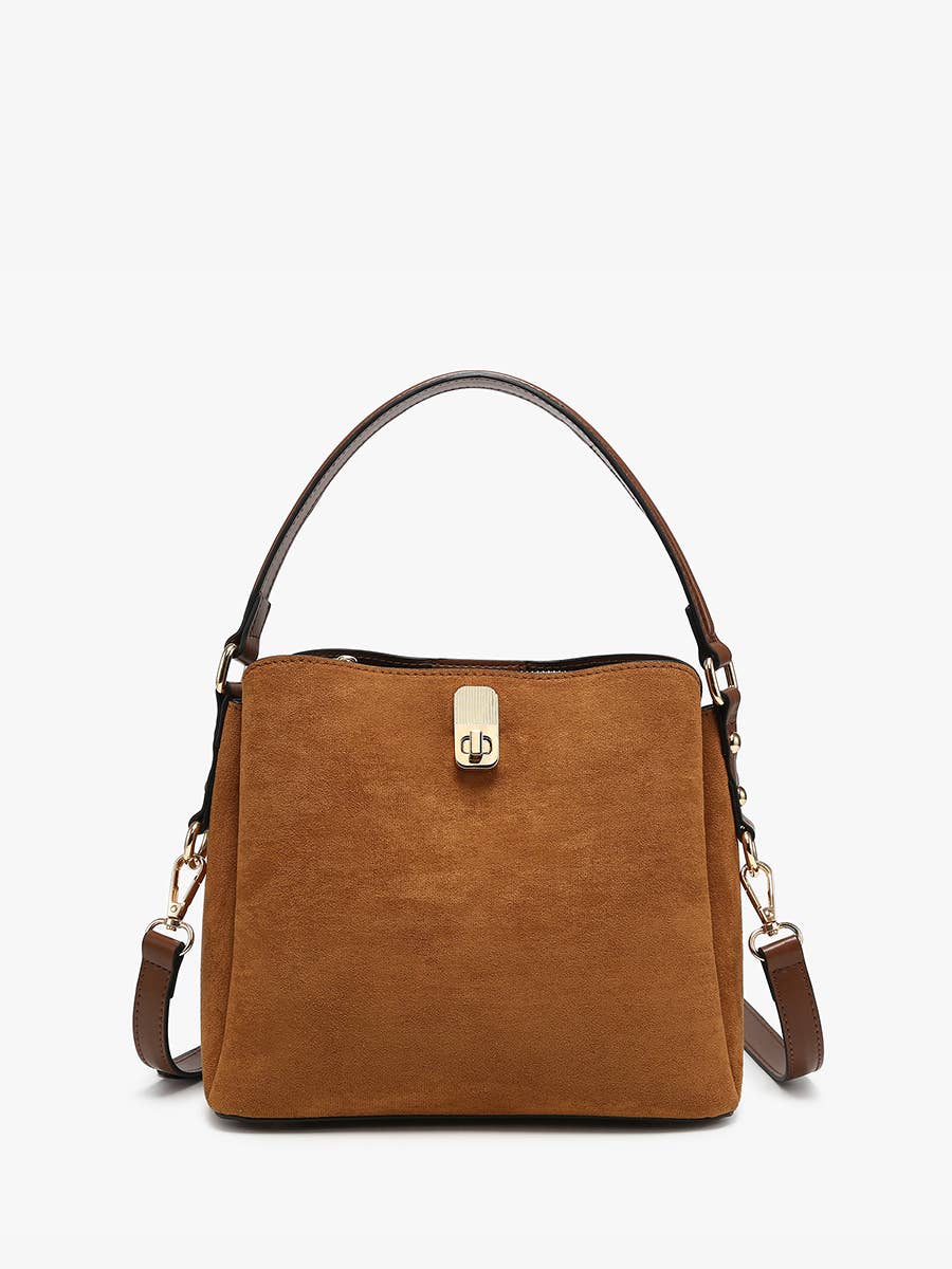 Jen & Co. - Allison Faux Suede Multi-Compartment Satchel | M2819SDE