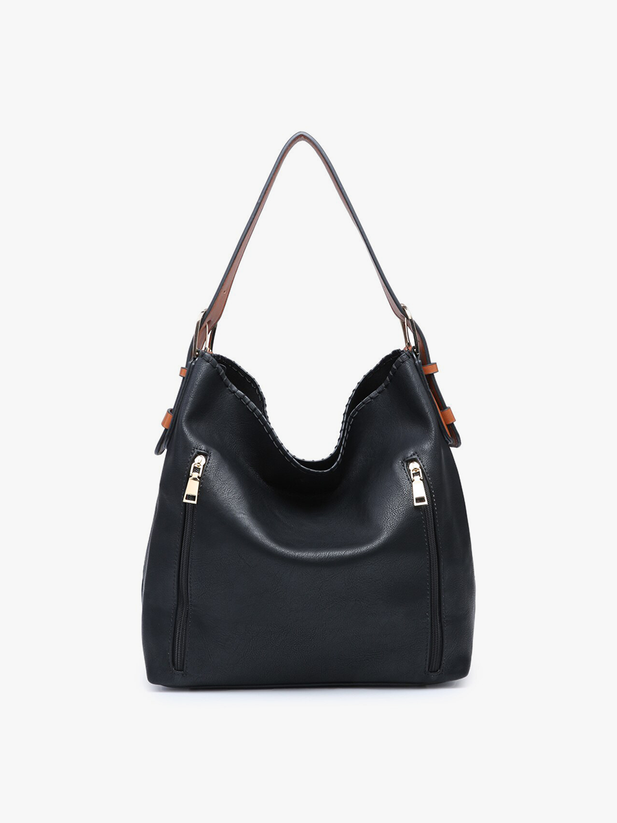 Jen & Co. - M1816A Alexa 2-in-1 Hobo Bag w/Dual Zip Compartments