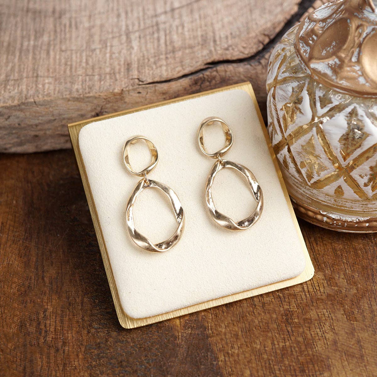 PennyLine inc - Wanderlight – Textured Tear Drop Earrings