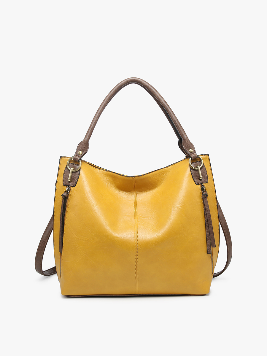 Jen & Co. - M1860DS Connar Distressed Side Pocket Tote