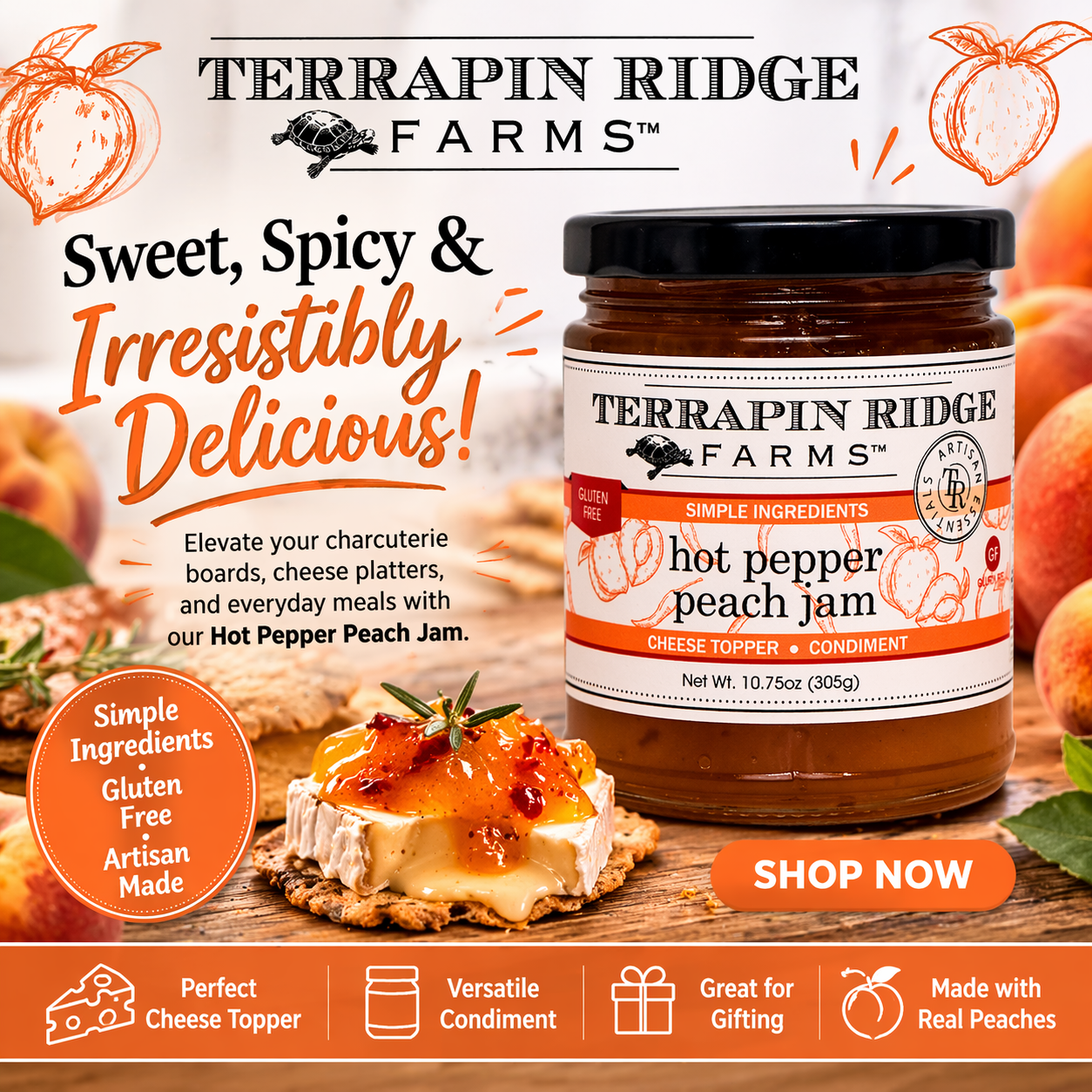 Hot Pepper Peach Jam