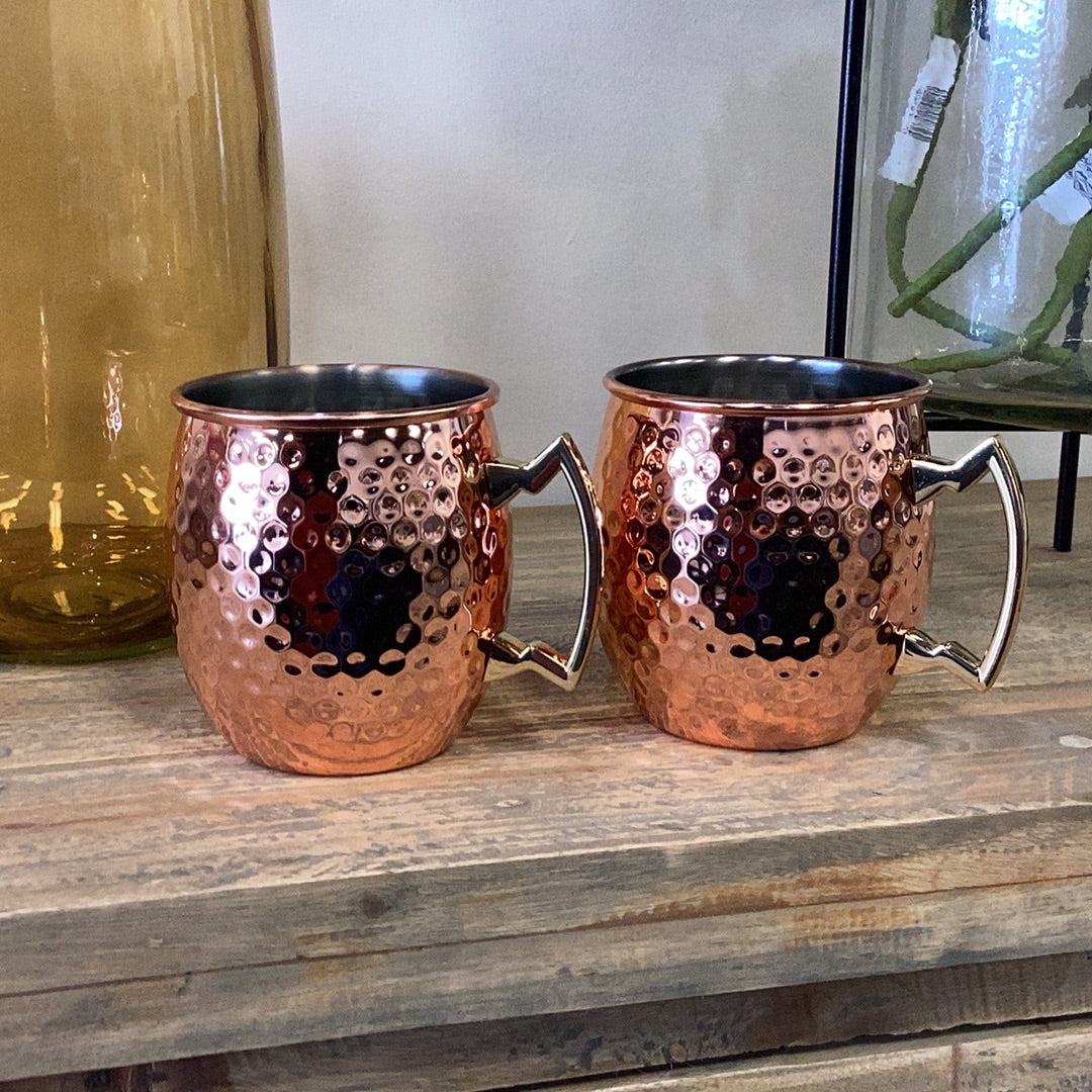 Copper Moscow Mule Hammered Mug 18oz