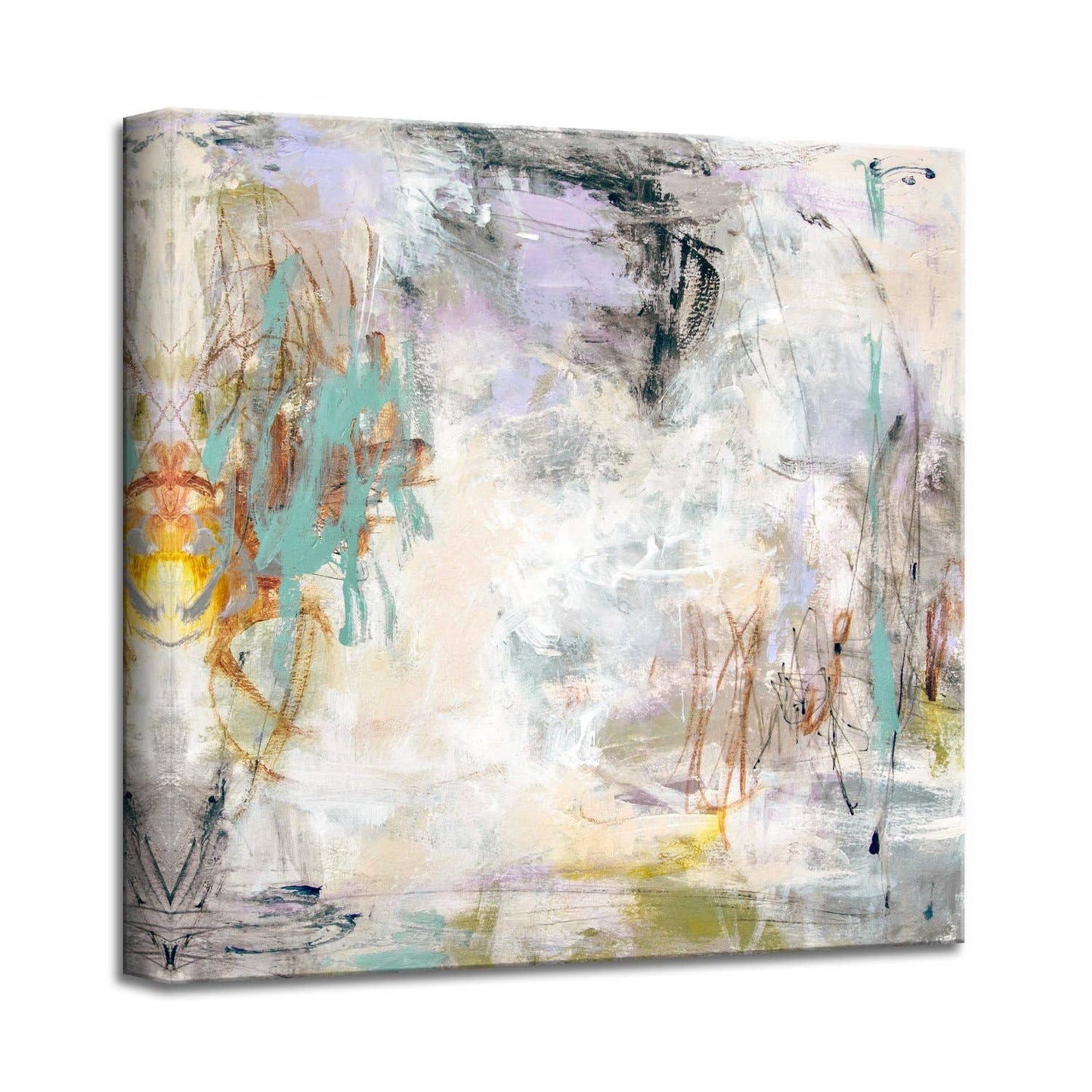 'Grassy Waters' Abstract Canvas Wall Art