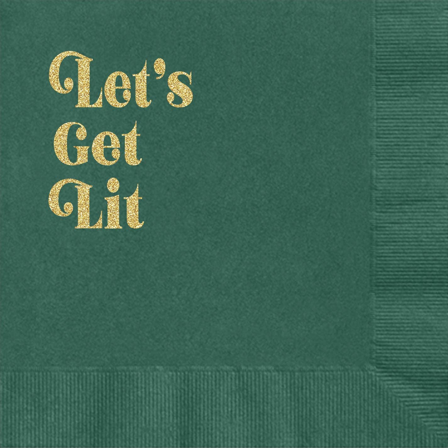 Mod Lounge Paper Company - Let's Get Lit Foil Beverage Napkin