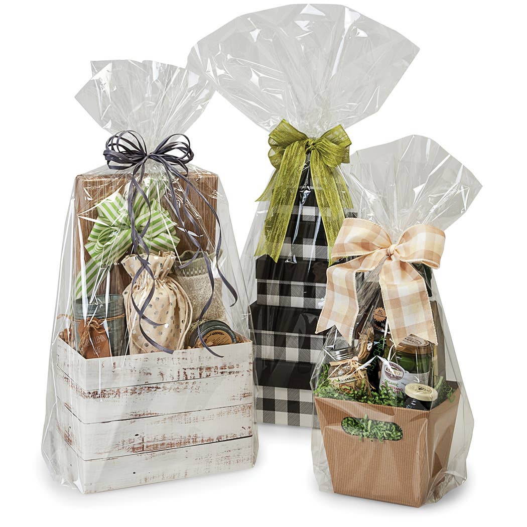 Nashville Wraps - Clear Cellophane Basket Wrap Bags