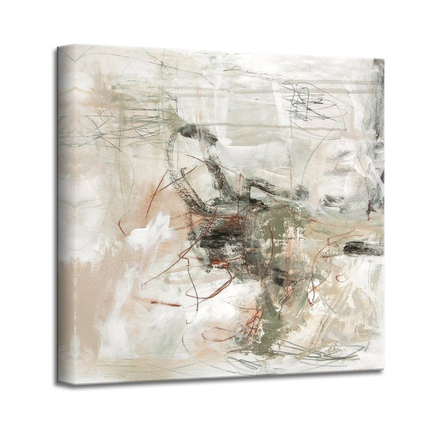 Brave New World I' Abstract Canvas Wall Art