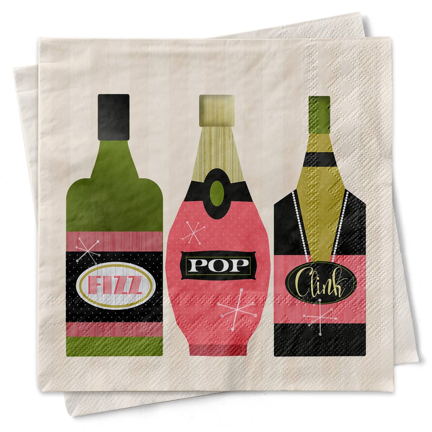 Mod Lounge Paper Company - Pop Clink Fizz Champagne Cocktail Napkin