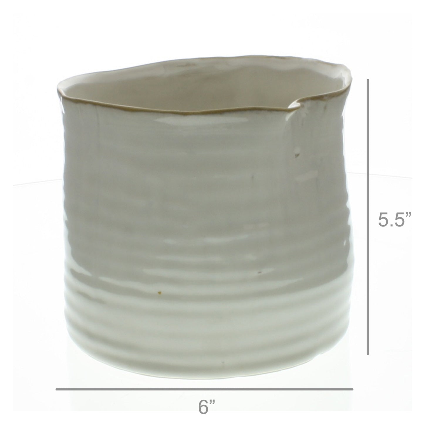 Bower Ceramic Vase- Fancy White