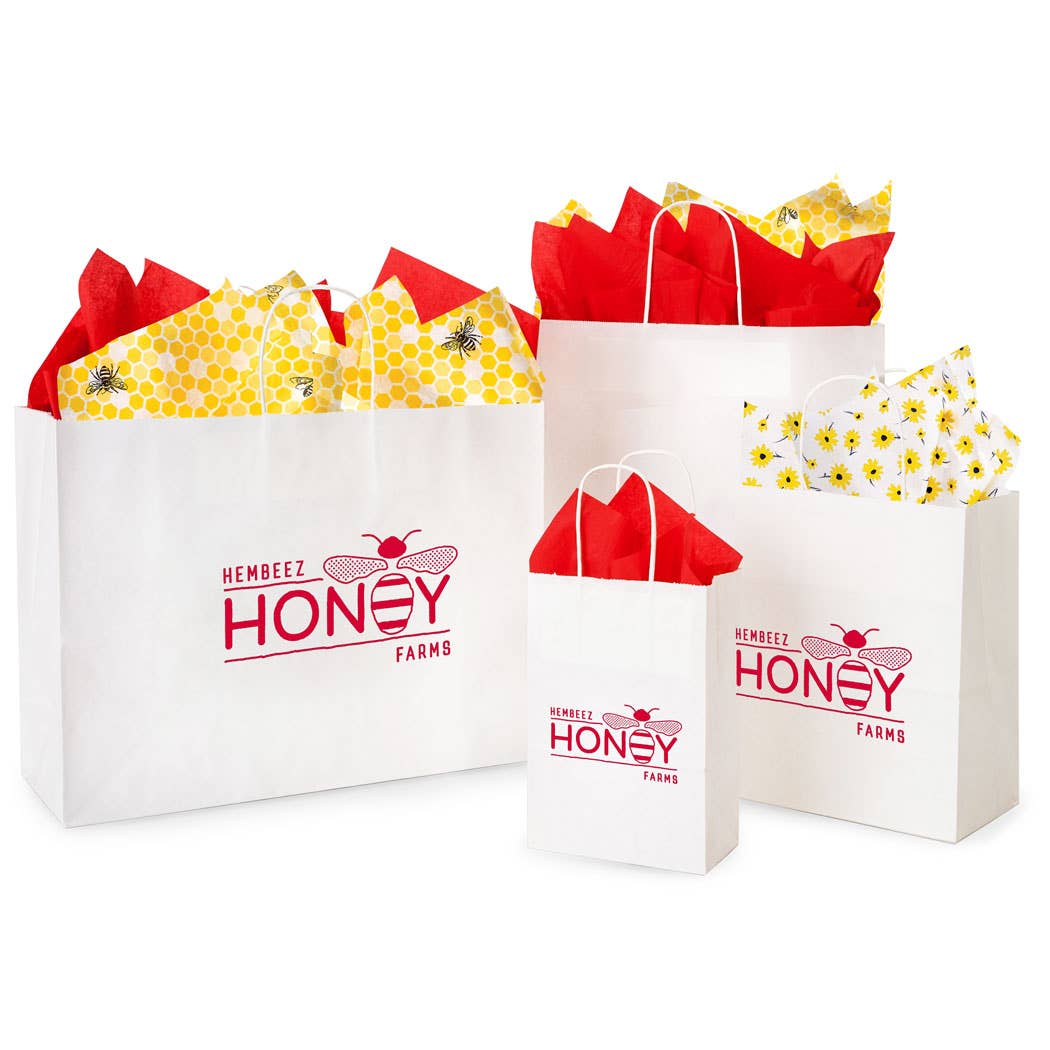 Nashville Wraps - White Kraft Paper Shopping Bags