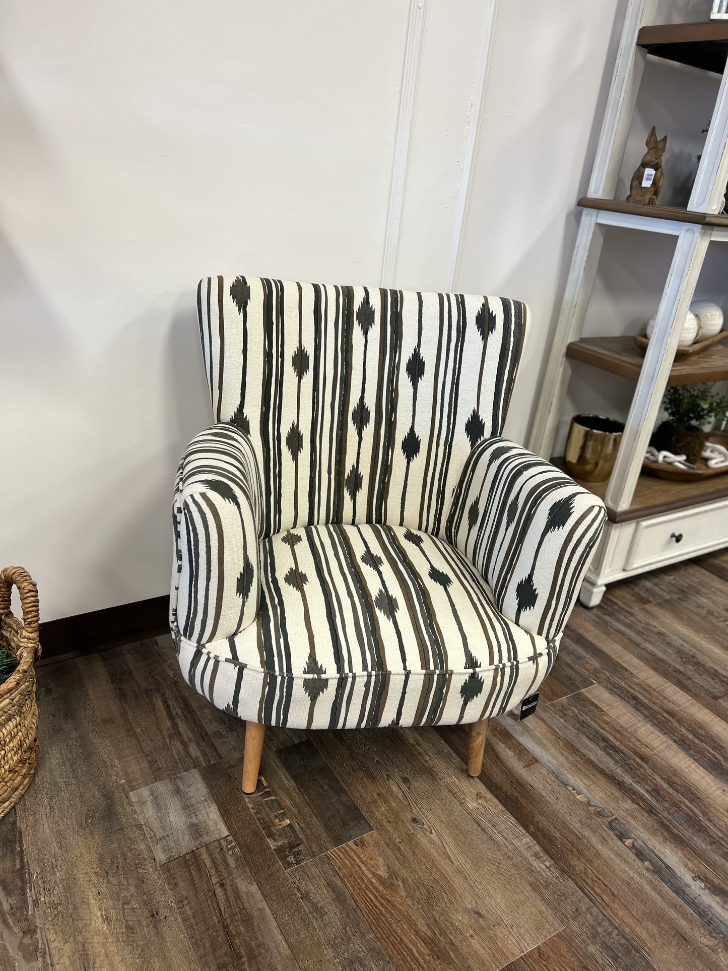 Upholstered Mango Wood Chair