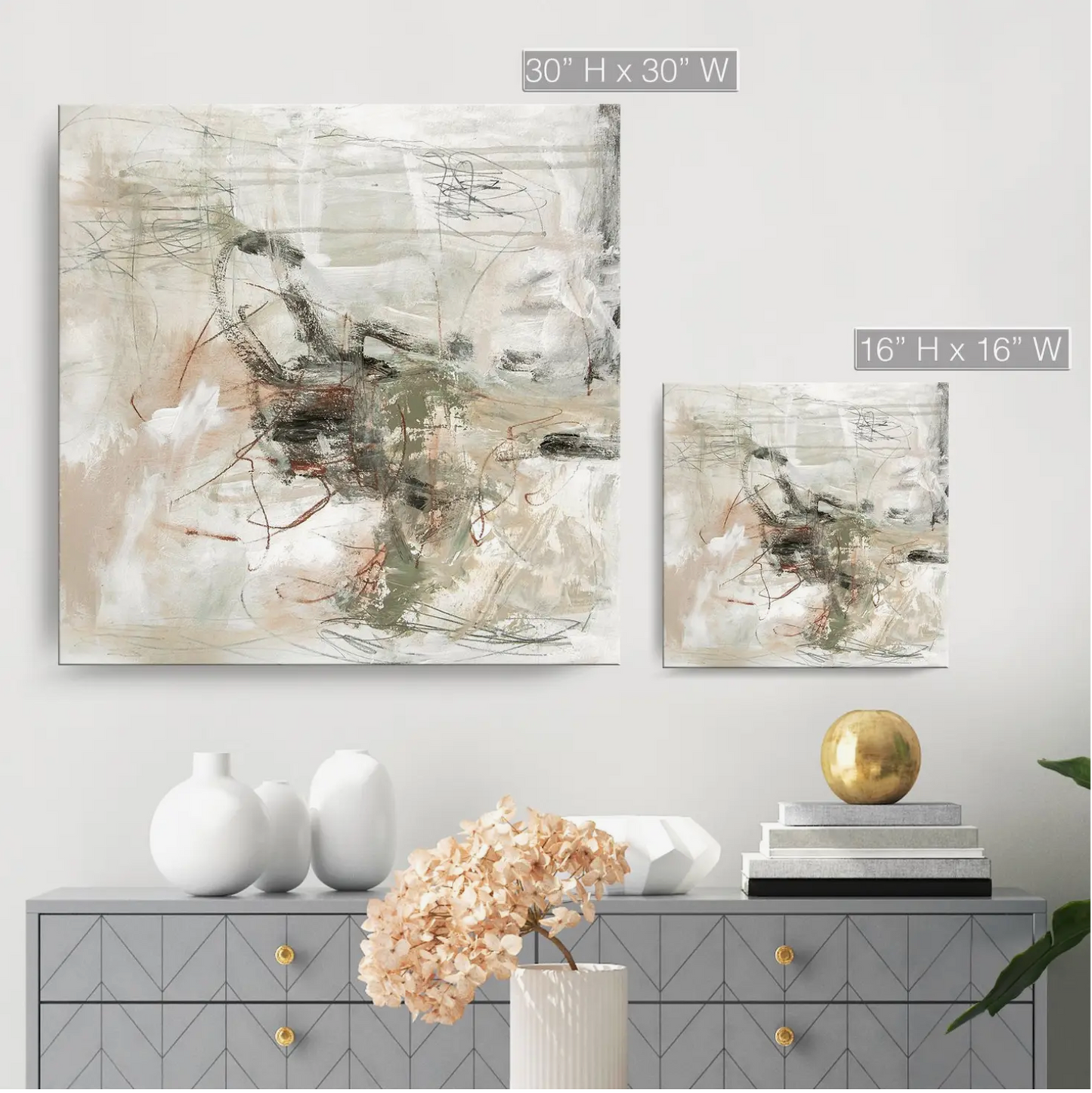 Brave New World I' Abstract Canvas Wall Art