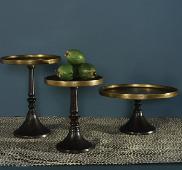 Reese Pedestal- Small Brass & Bronze