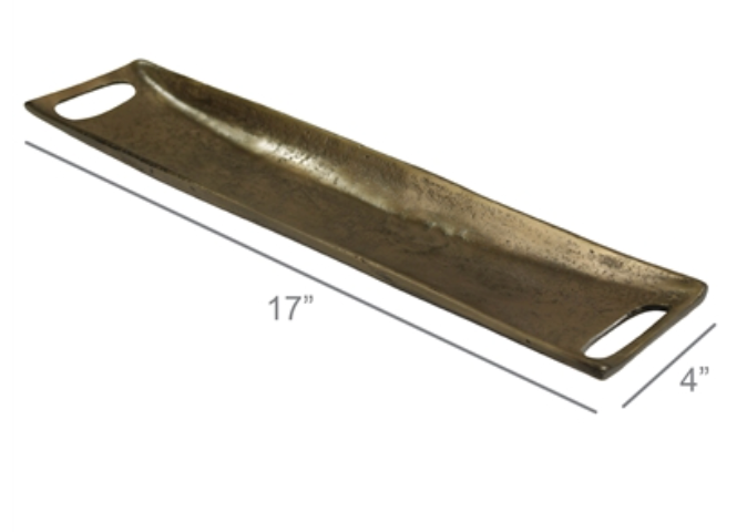 Brass Dash Rectangle Tray- Large