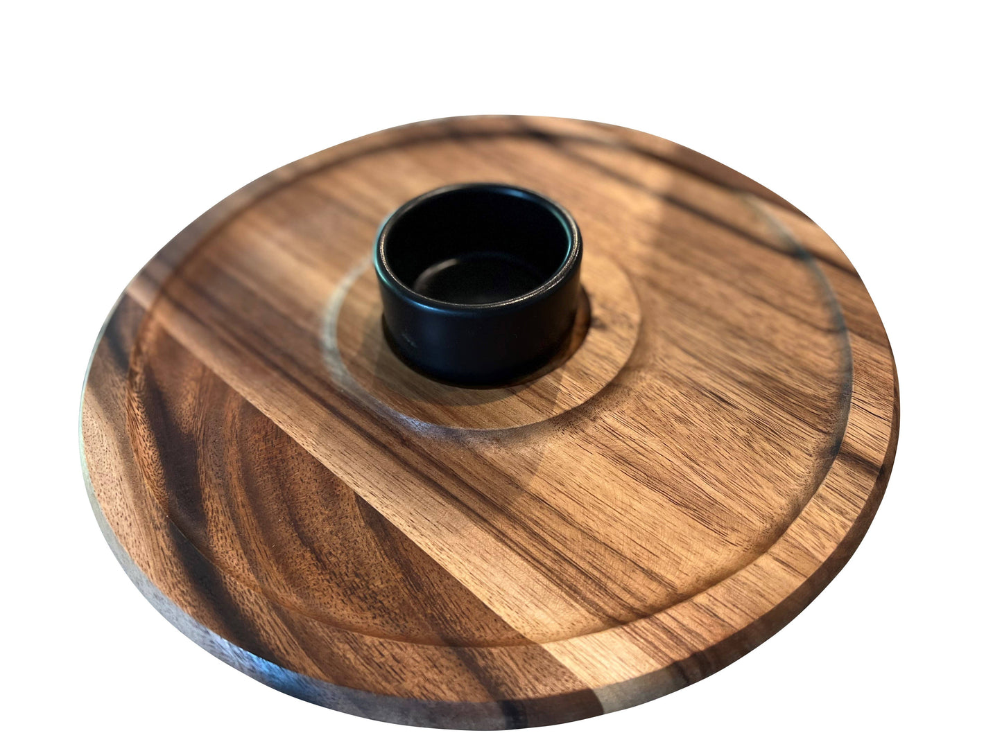 Chip 'n Dip with Black Ceramic Bowl