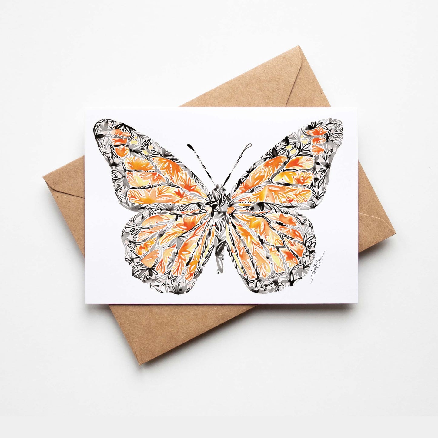 Monarch Butterfly Note Card
