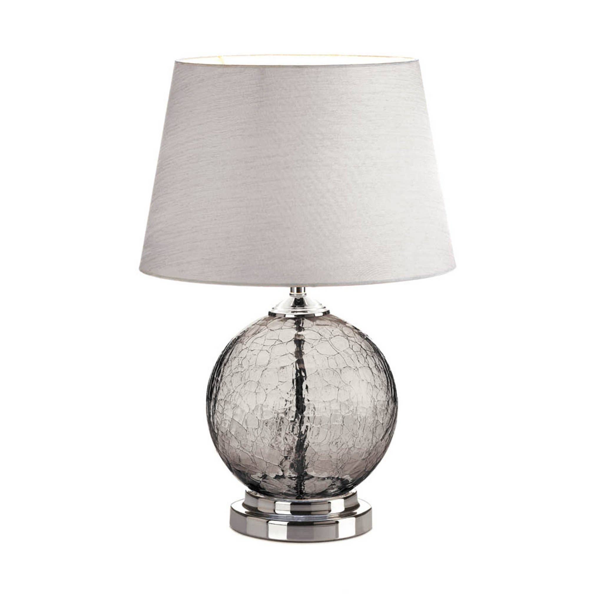 Crackle glass table store lamp