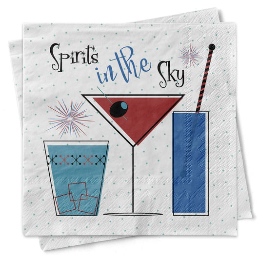 Mod Lounge Paper Company - Spirits in the Sky Cocktail Beverage Napkin